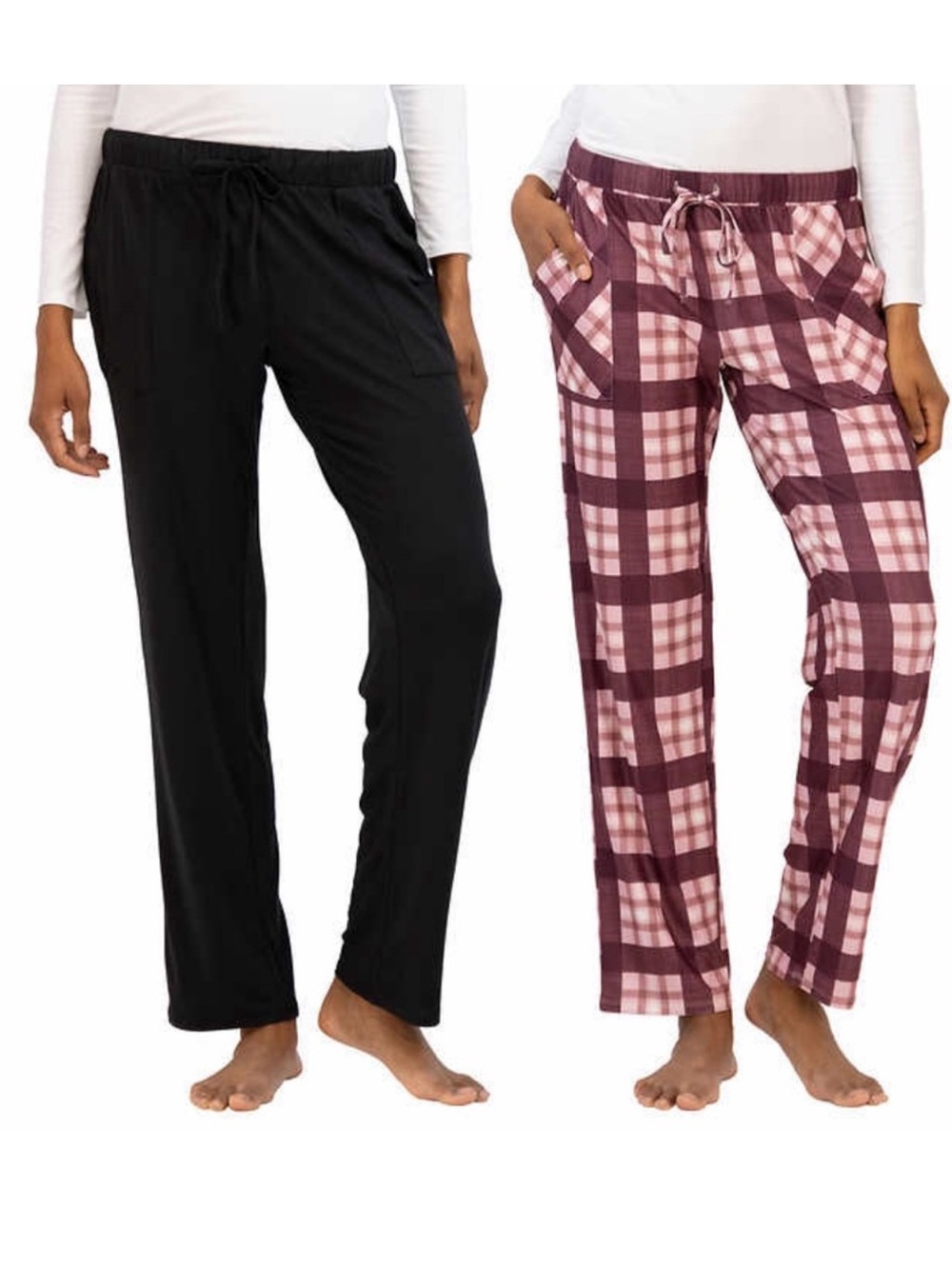 NWT! Lucky Brand Straight Leg Lounge Pants 2 Pack With Drawstrings & Pockets